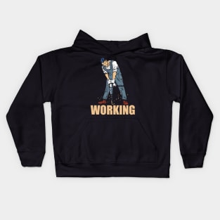 Working tee design birthday gift graphic Kids Hoodie